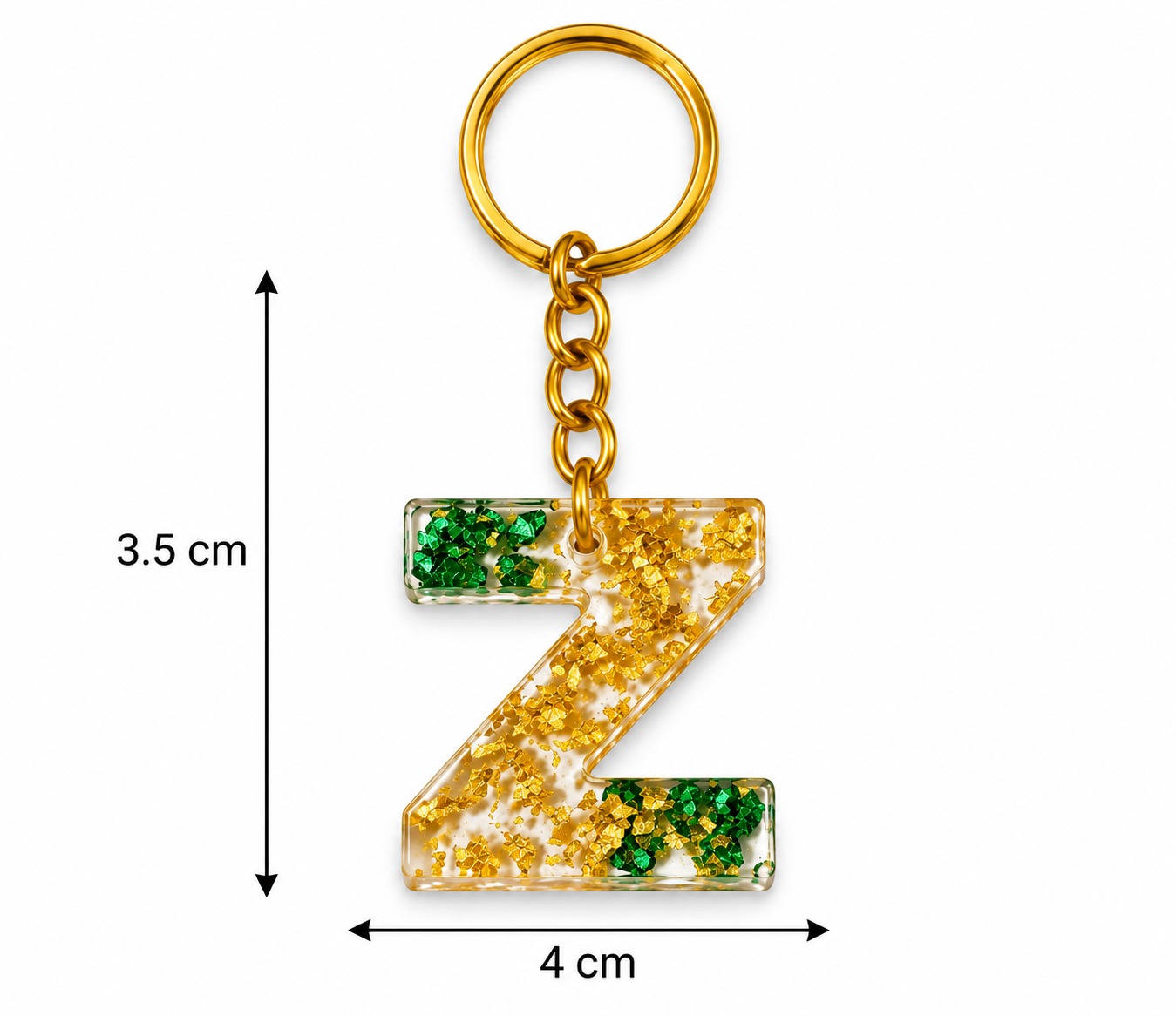 Alphabet Epoxy Resin Keychain