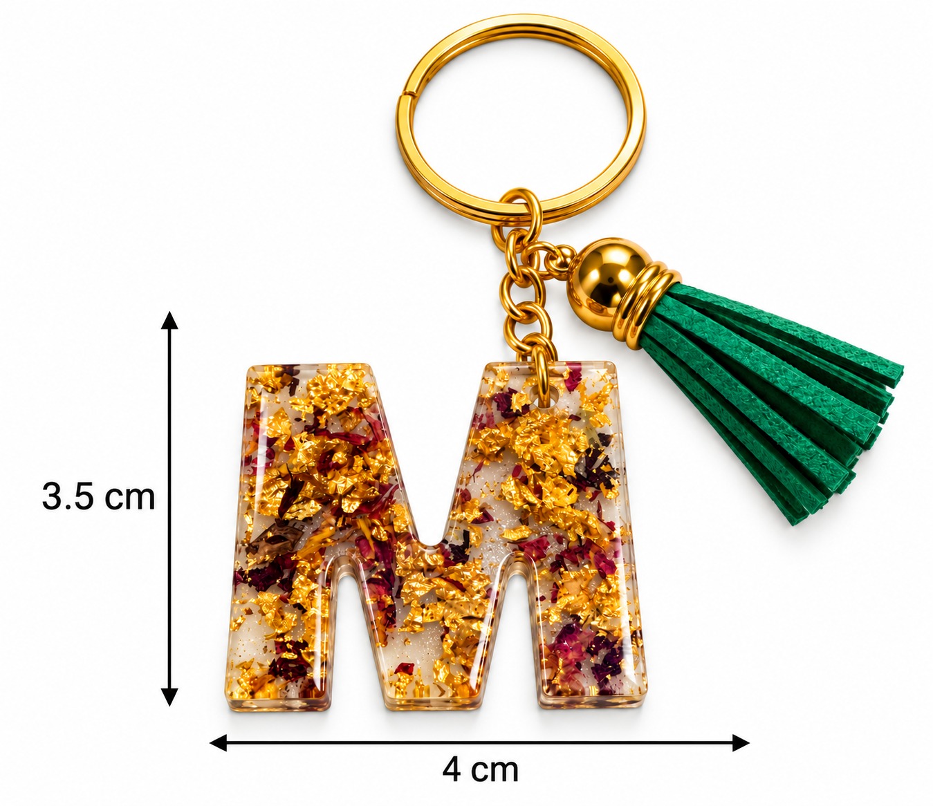 Alphabet Epoxy Resin Keychain