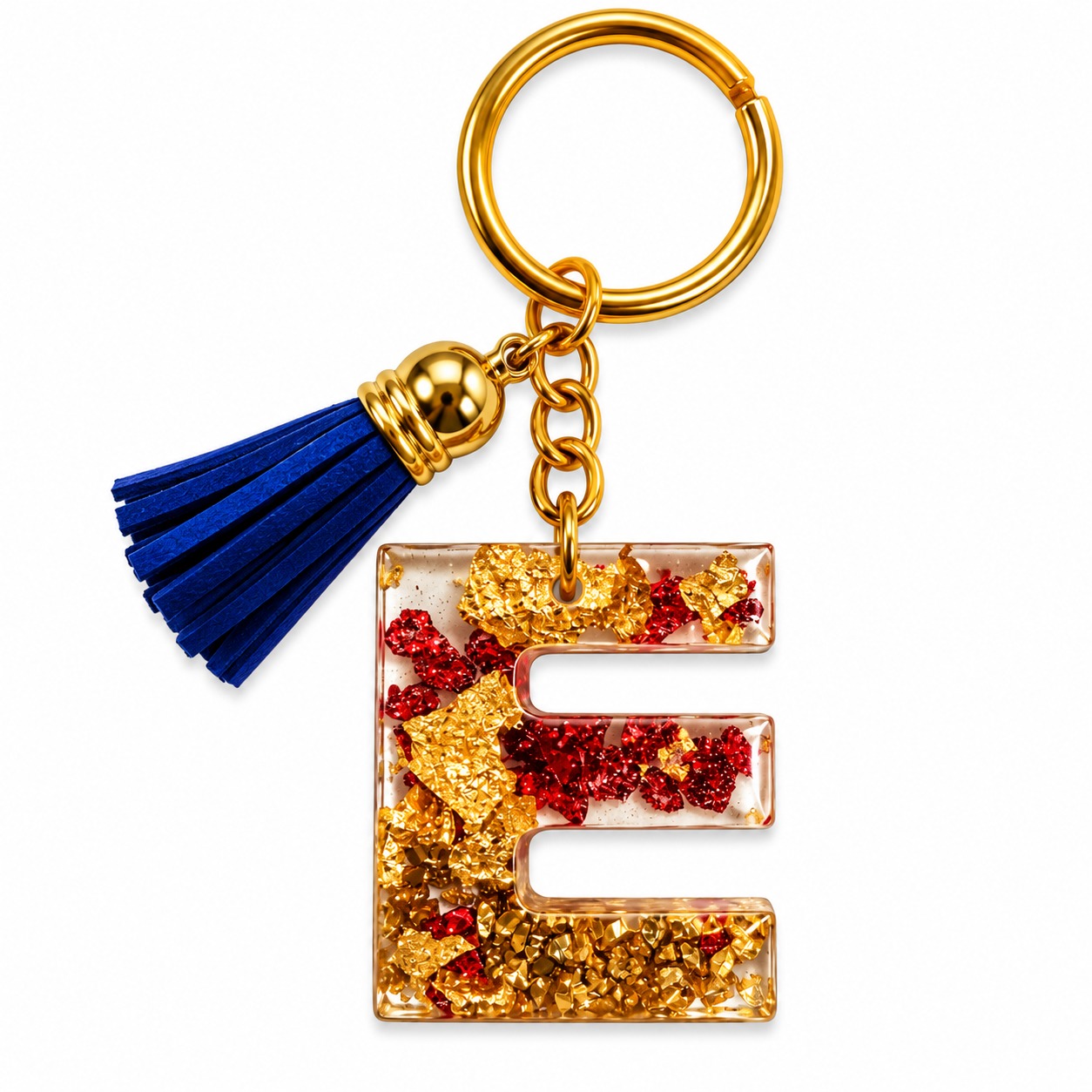 Alphabet Epoxy Resin Keychain