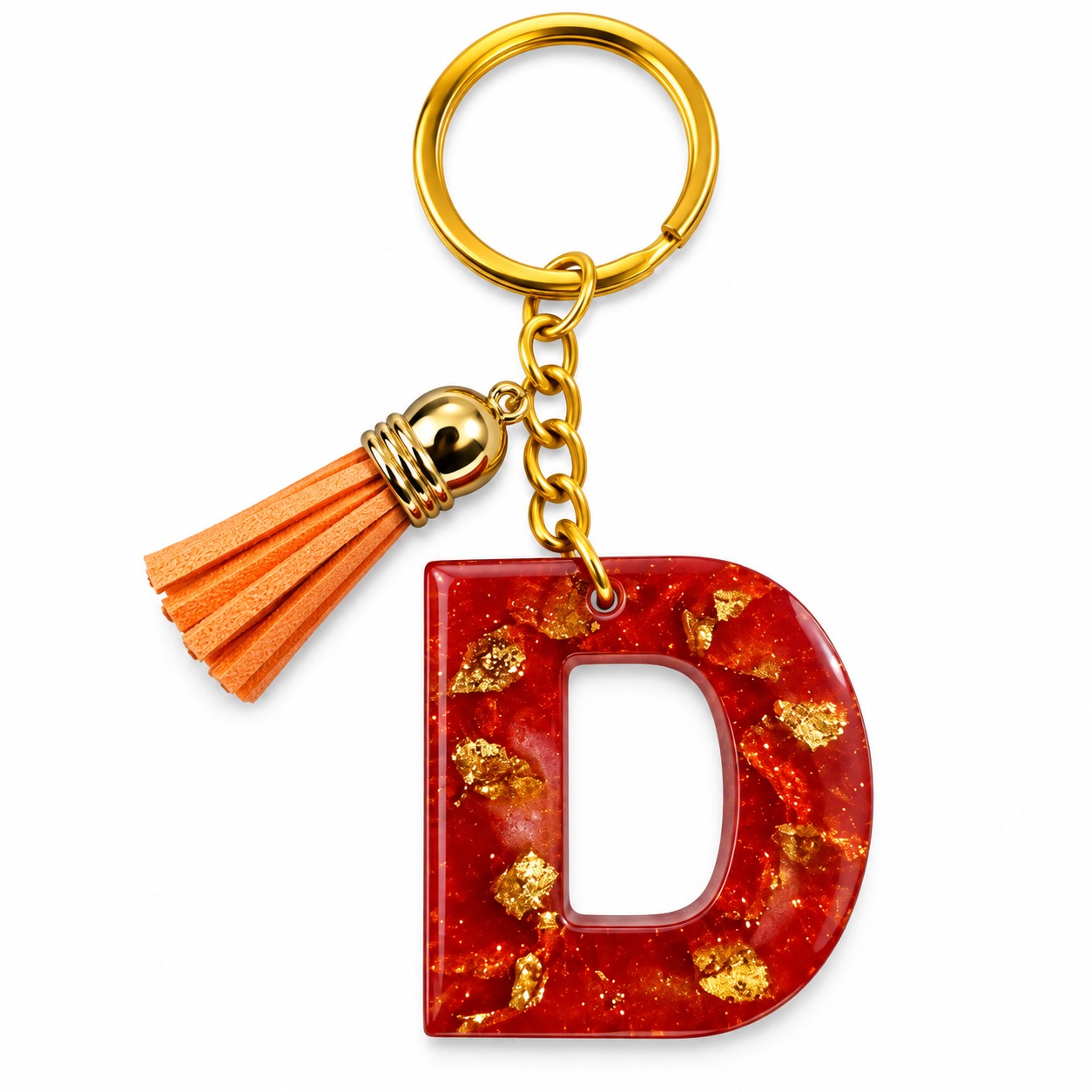 Alphabet Epoxy Resin Keychain