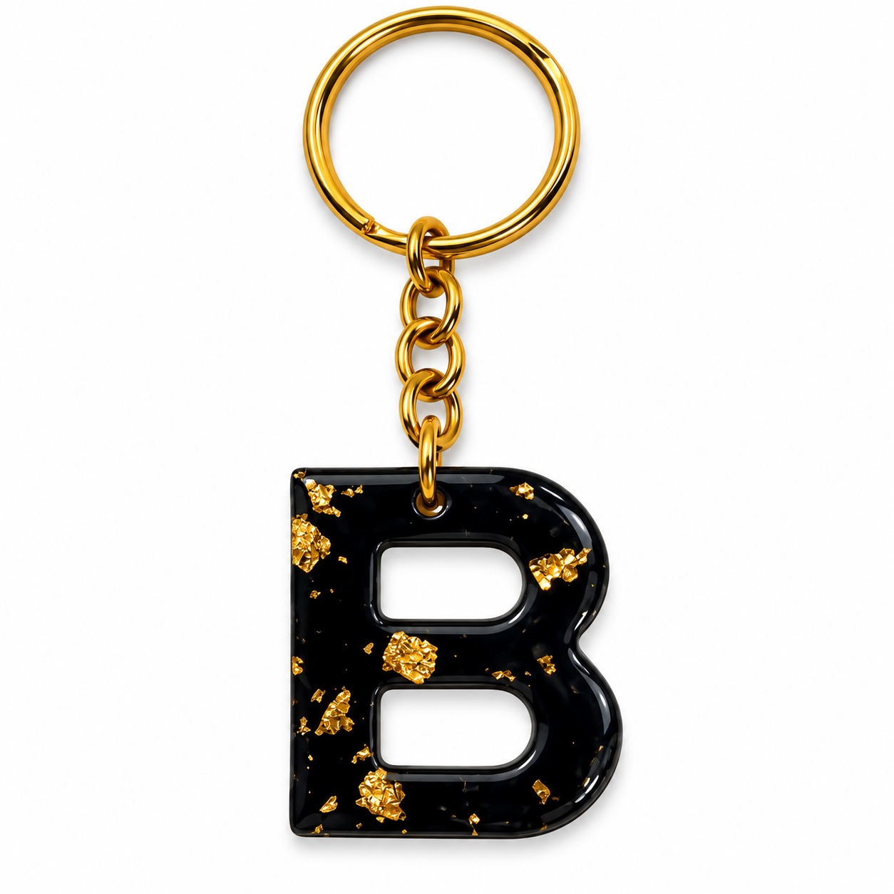 Alphabet Epoxy Resin Keychain