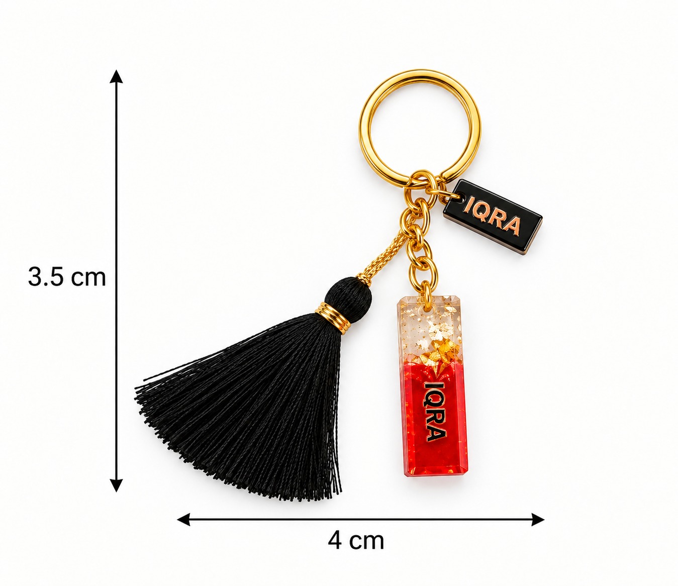 Alphabet Epoxy Resin Keychain