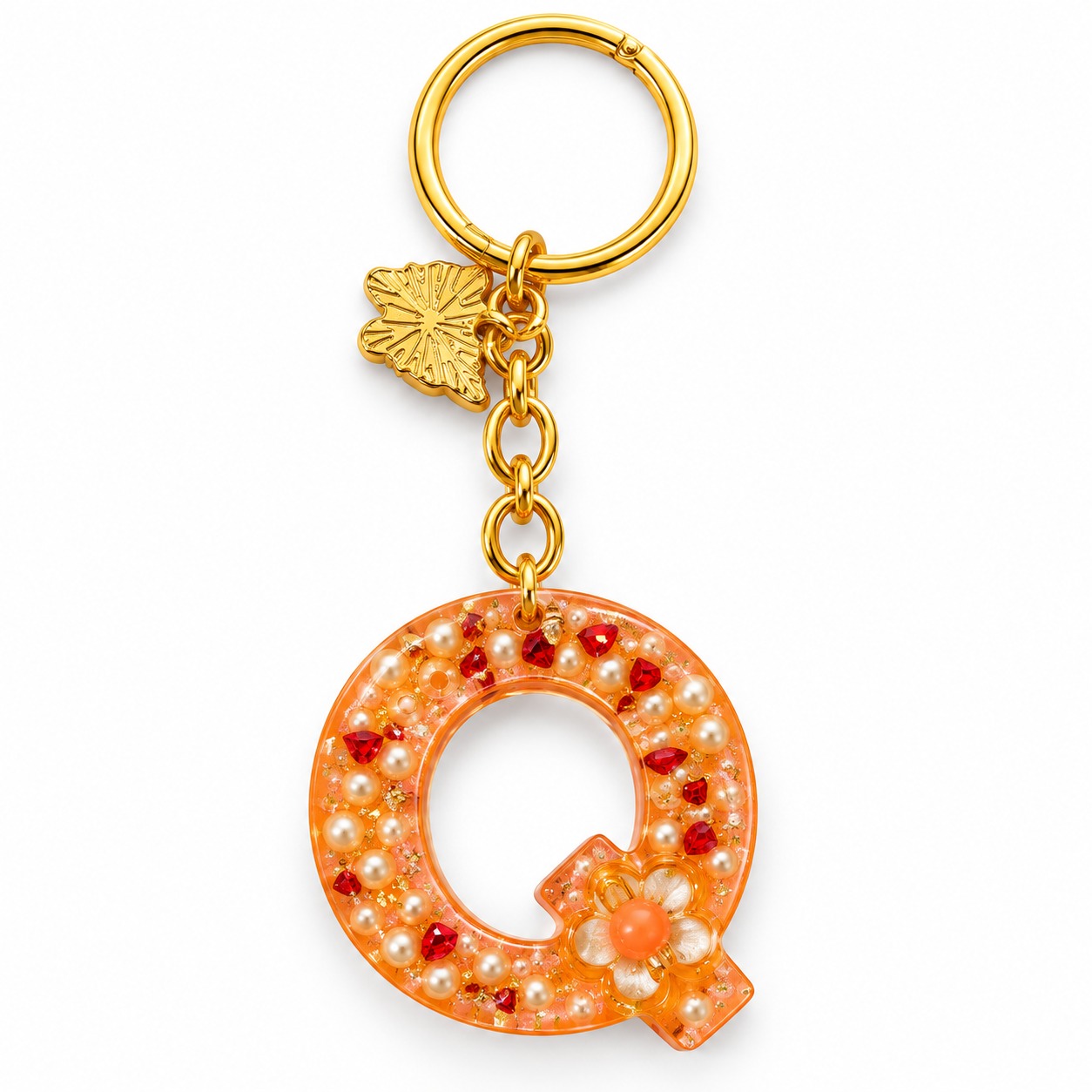 Alphabet Epoxy Resin Keychain