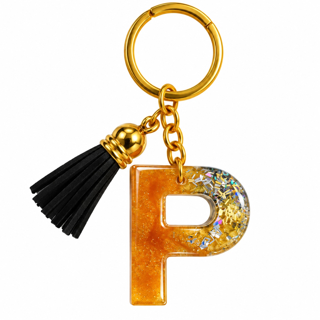 Alphabet Epoxy Resin Keychain