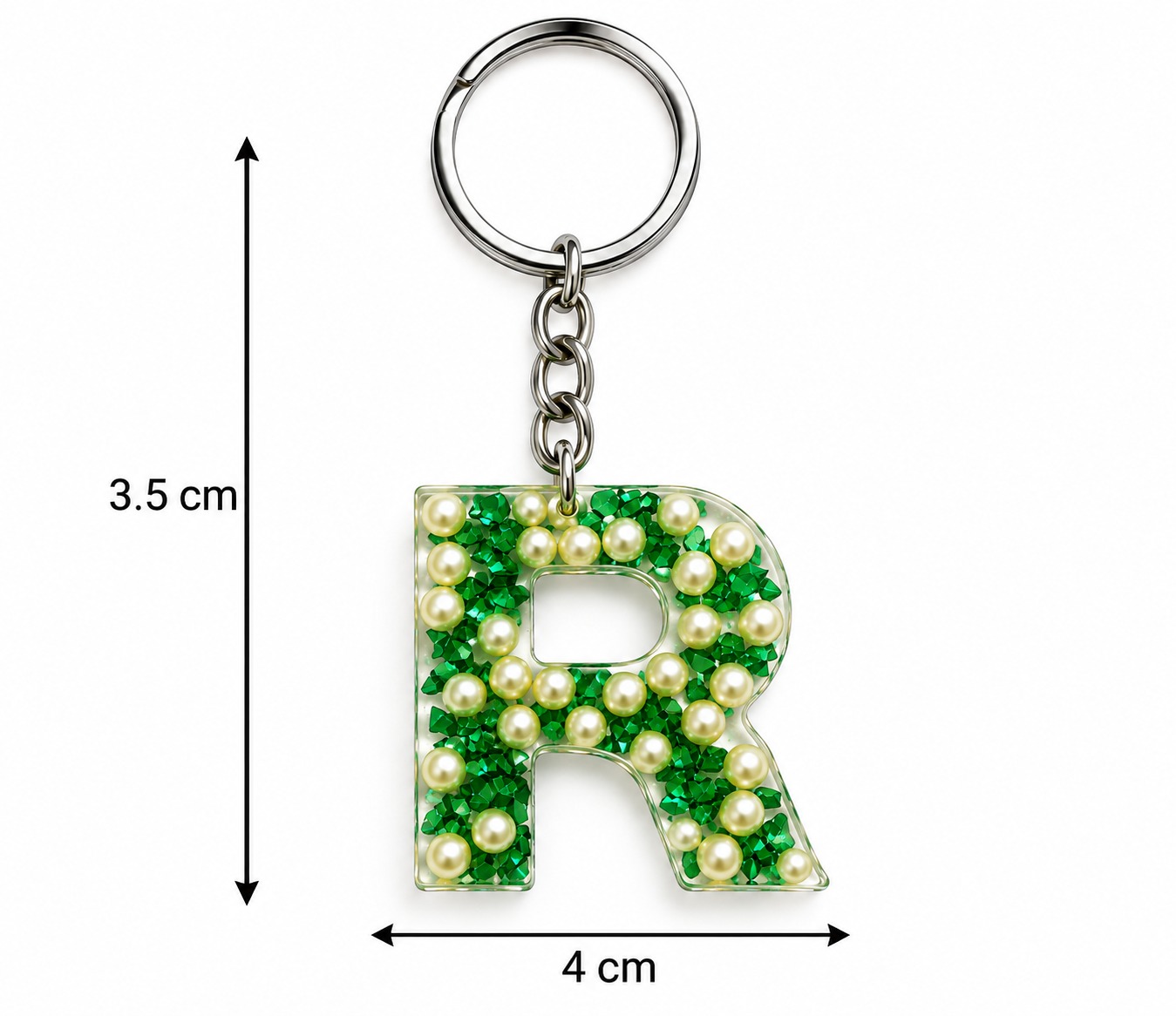 Alphabet Epoxy Resin Keychain