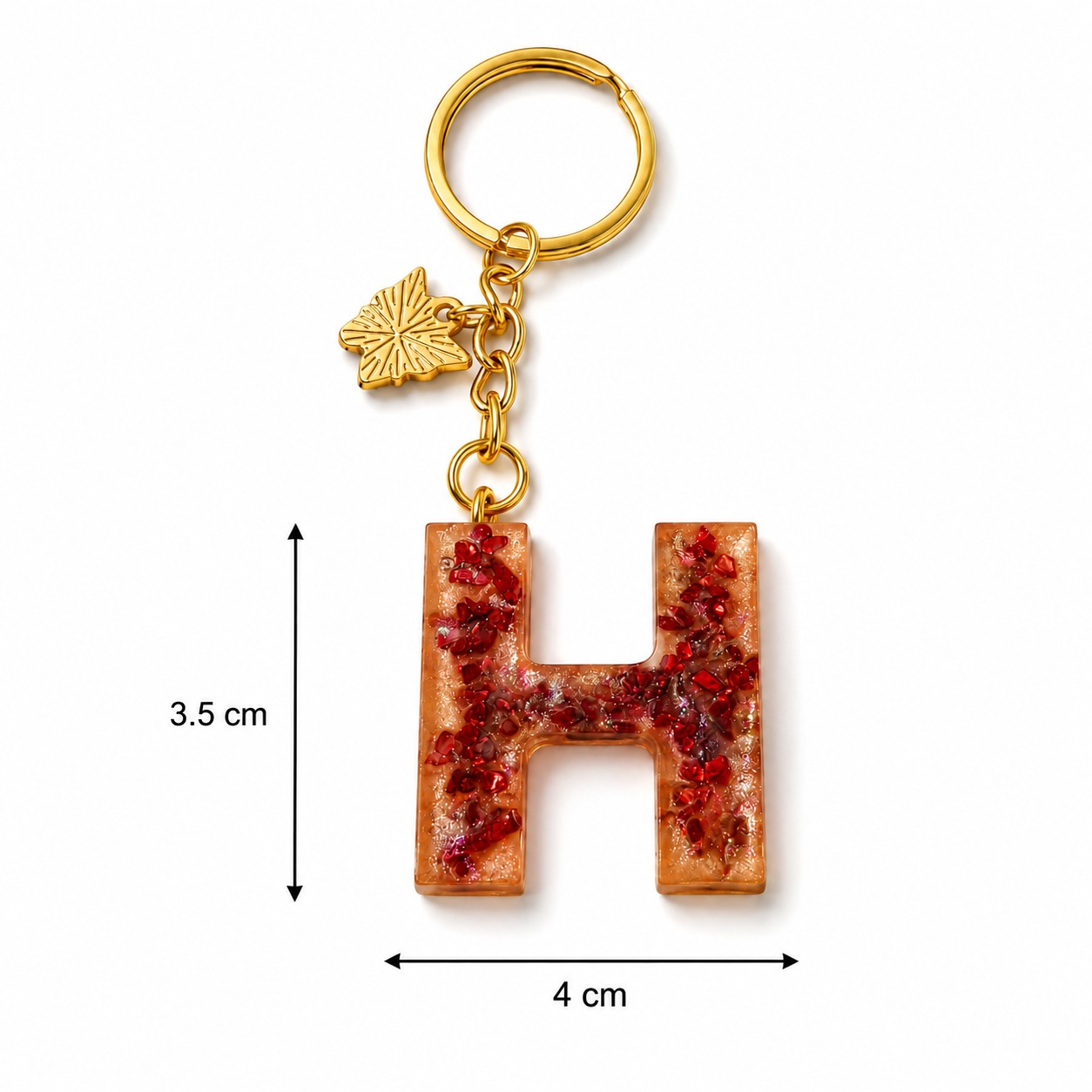 Alphabet Epoxy Resin Keychain