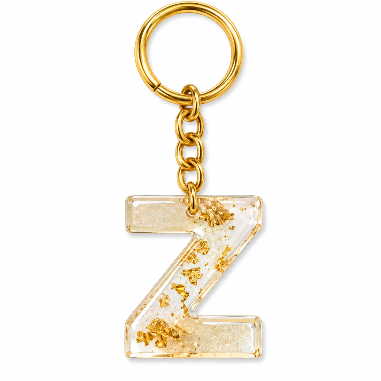 Alphabet Epoxy Resin Keychain