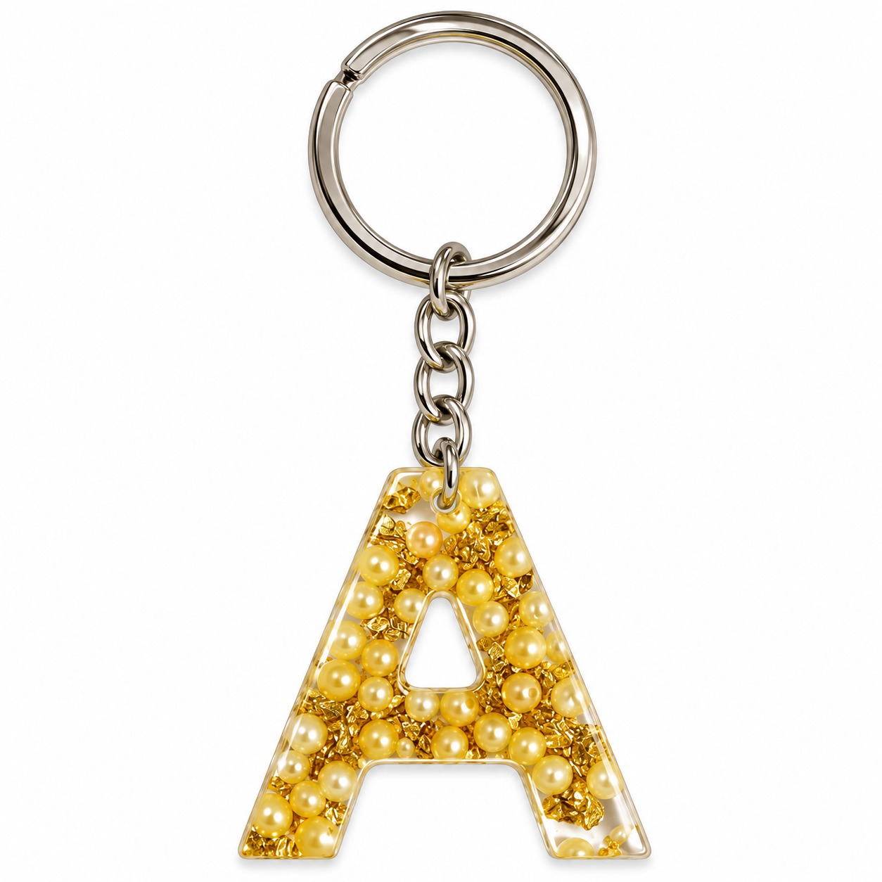 Alphabet Epoxy Resin Keychain