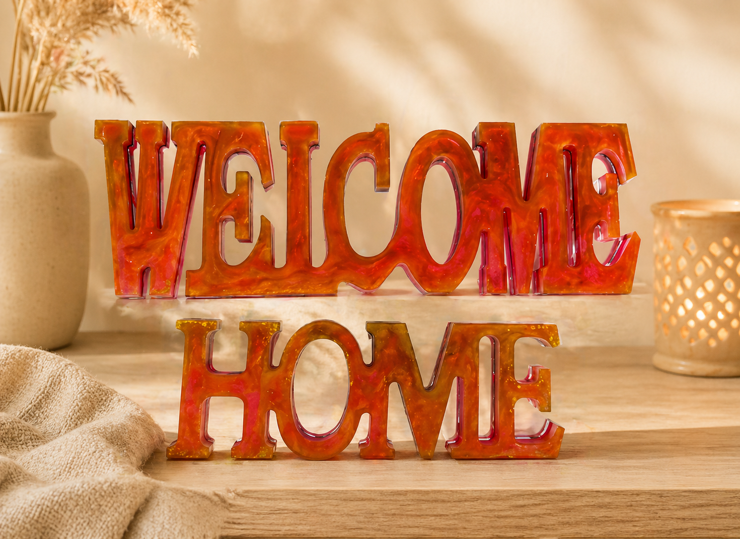 Luxury Resin HOME Door Sign