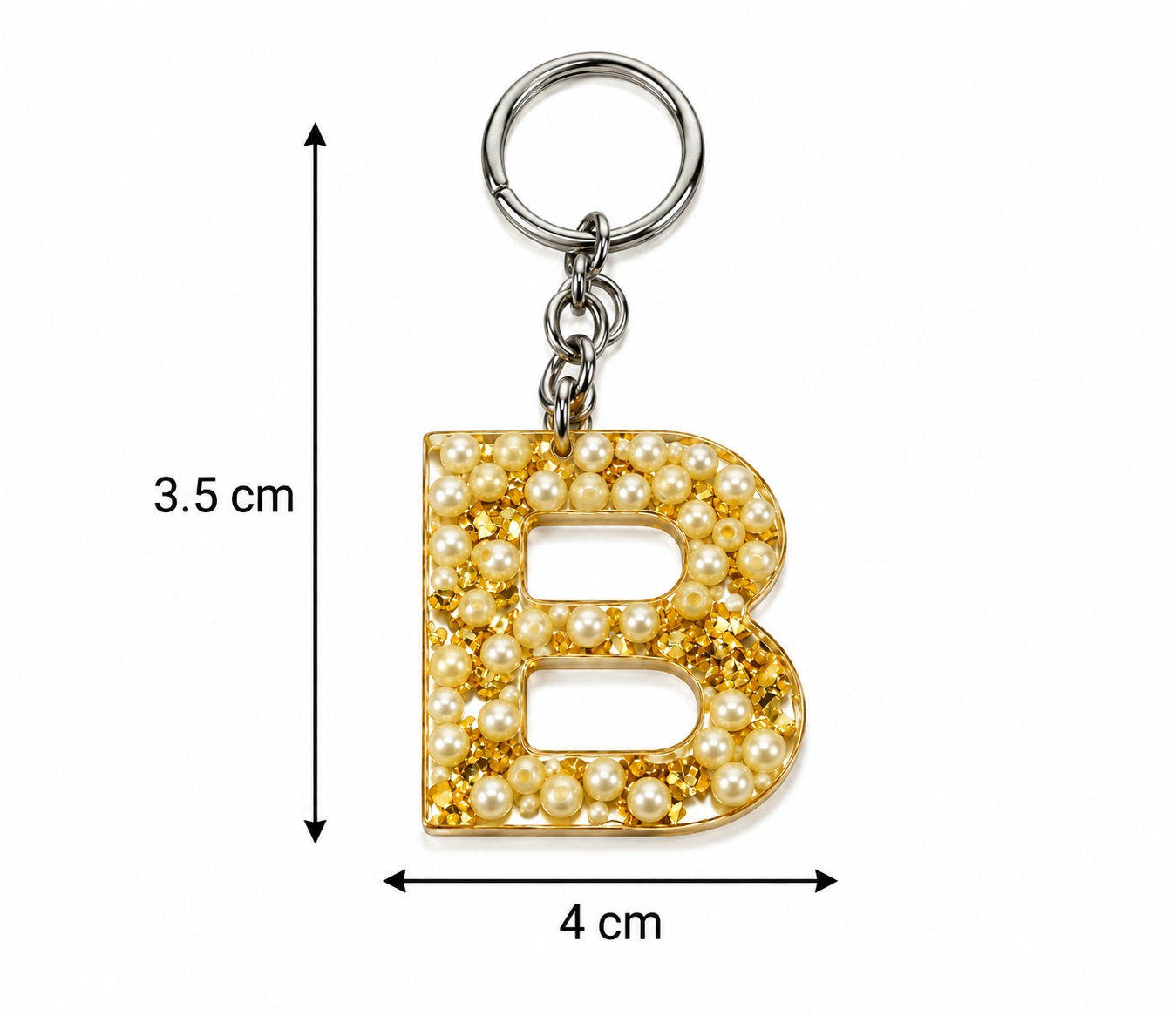 Alphabet Epoxy Resin Keychain