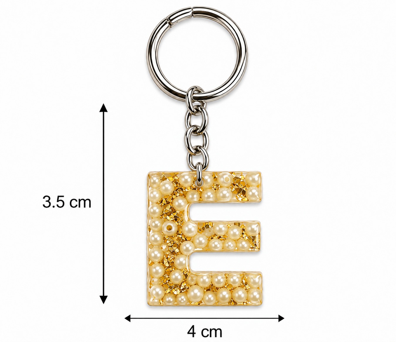 Alphabet Epoxy Resin Keychain