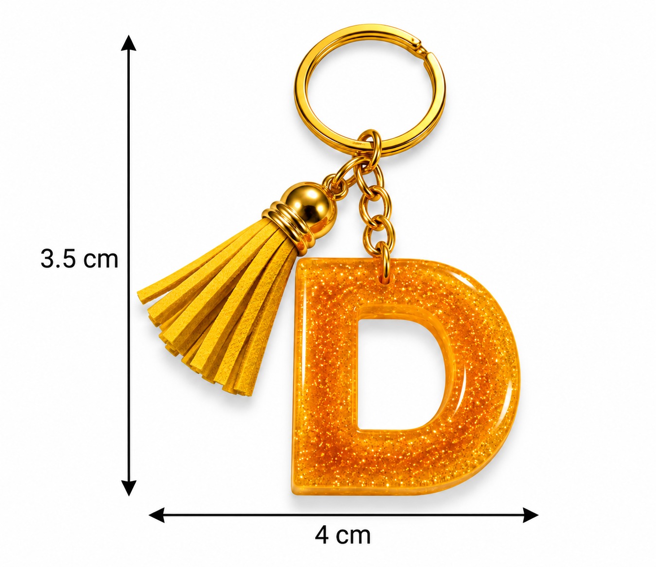 Alphabet Epoxy Resin Keychain