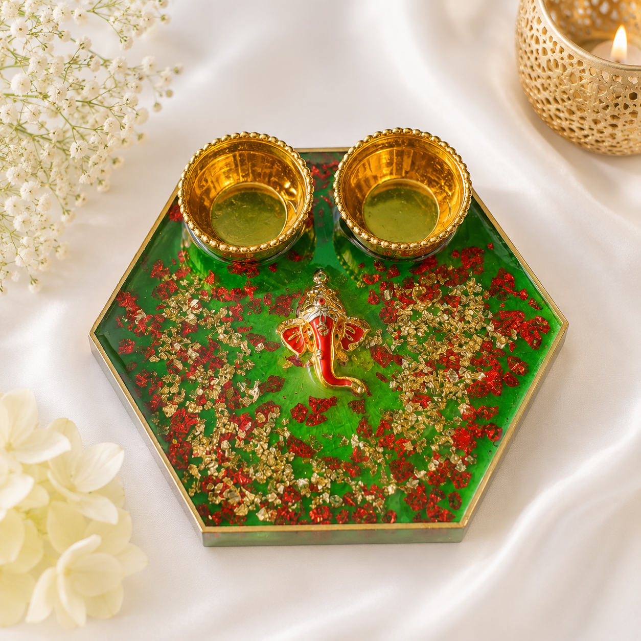 Resin Mini Pooja Thali 