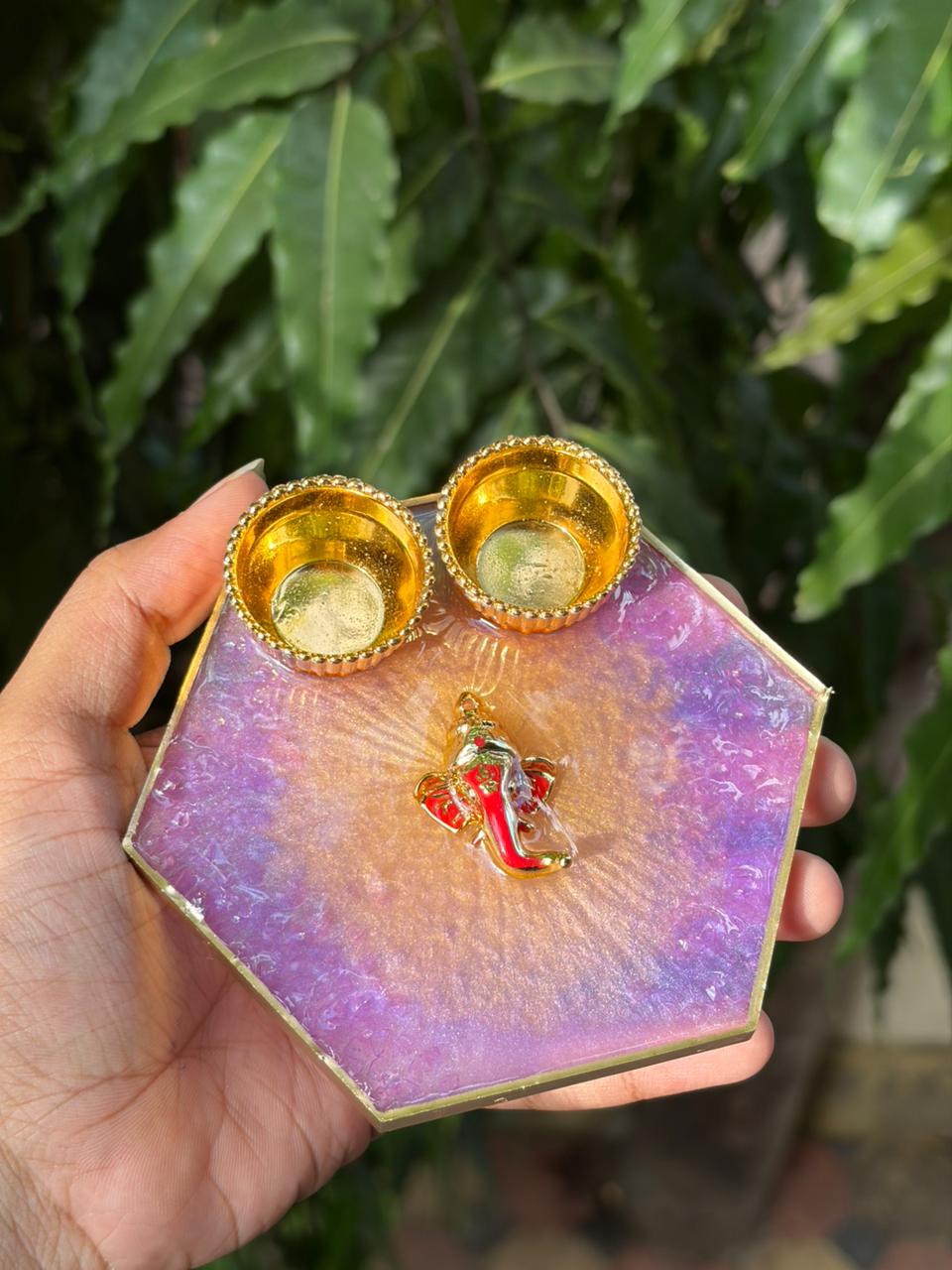 Resin Mini Pooja Thali 