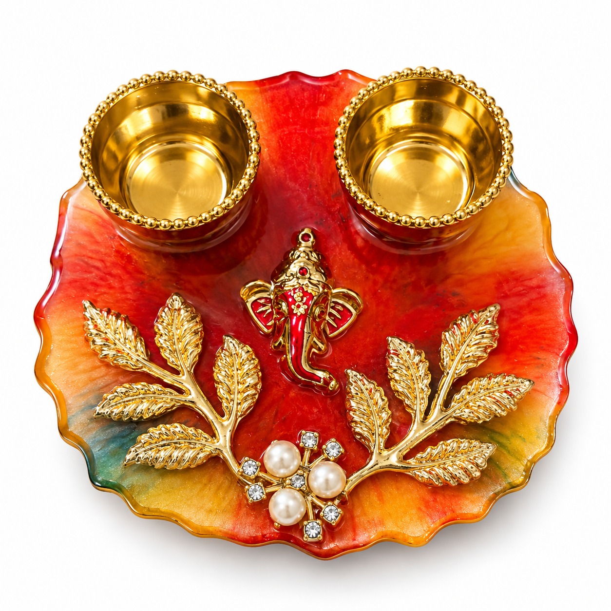 Resin Mini Pooja Thali 