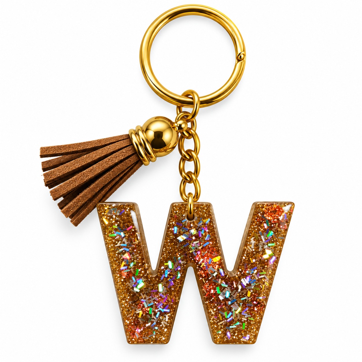 Alphabet Epoxy Resin Keychain