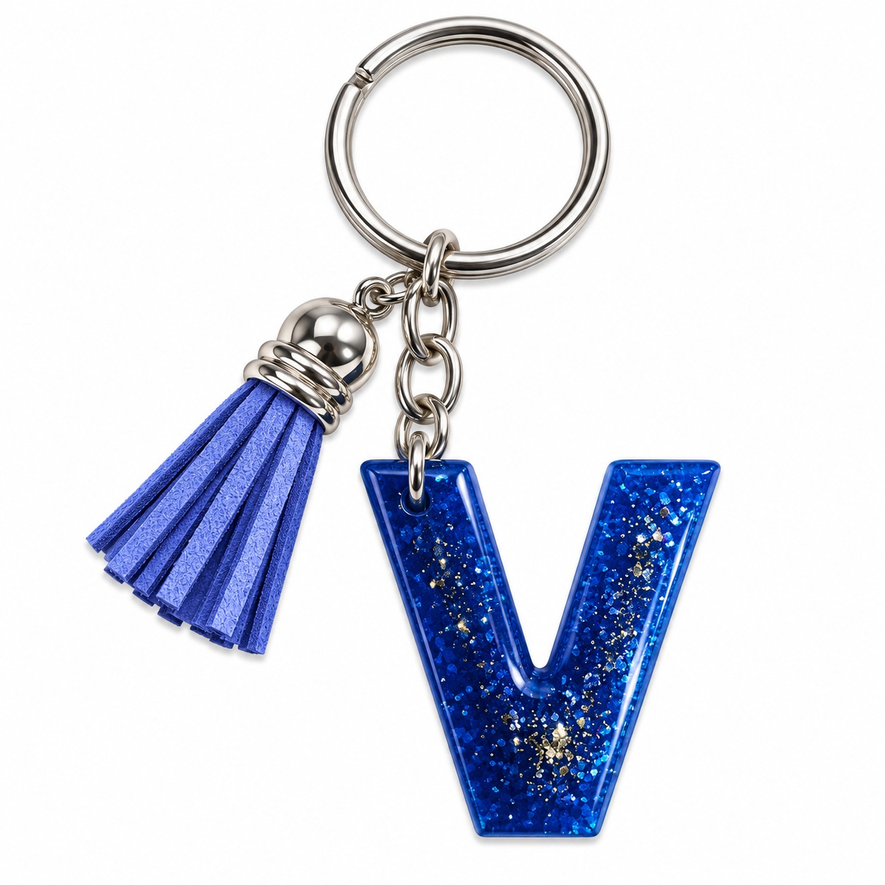 Alphabet Epoxy Resin Keychain