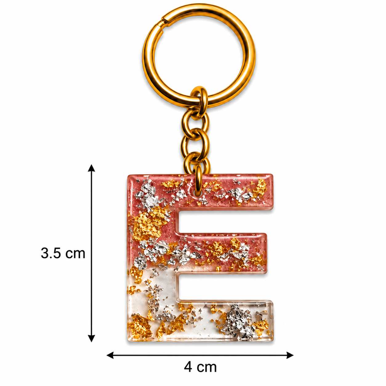 Alphabet Epoxy Resin Keychain