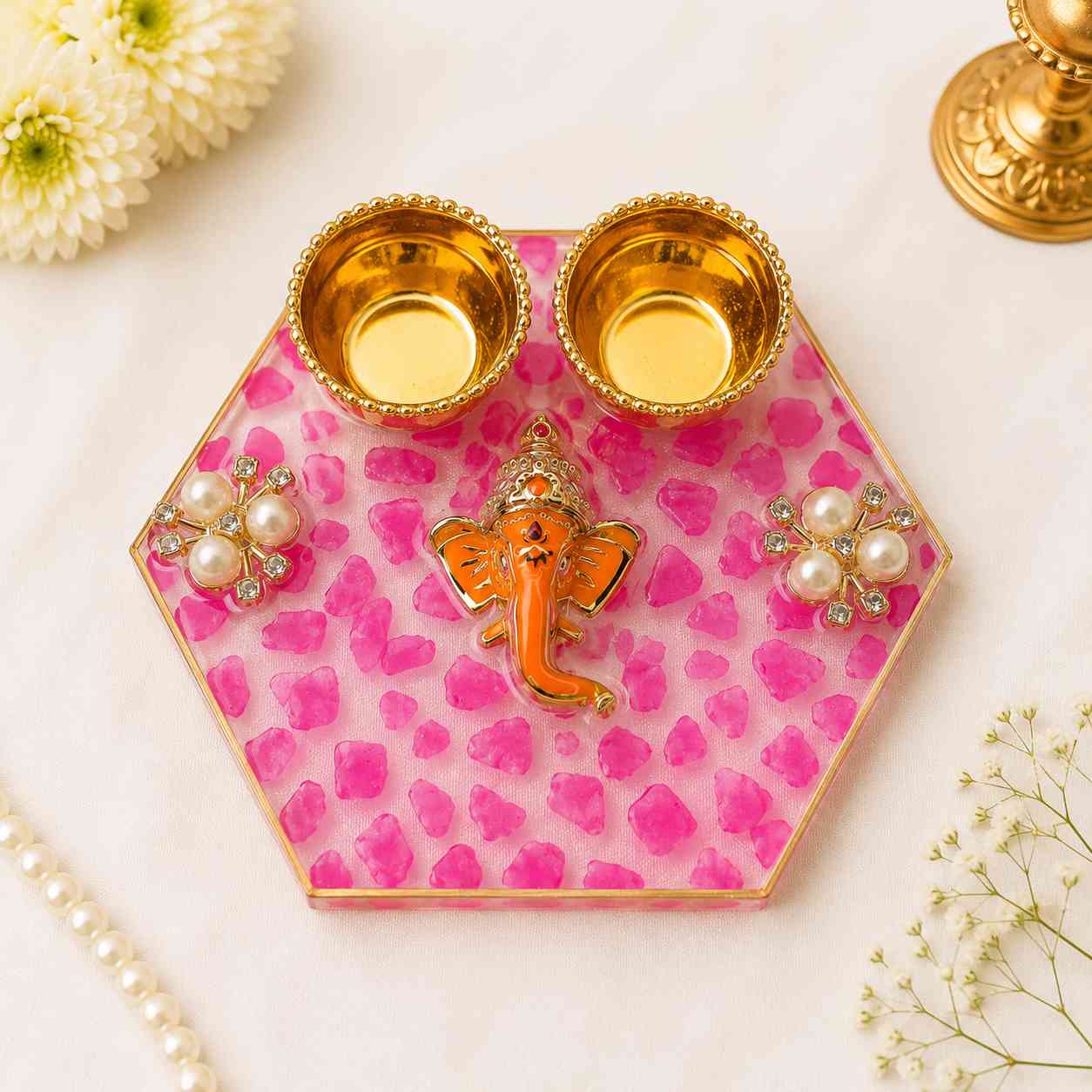 Resin Mini Pooja Thali 