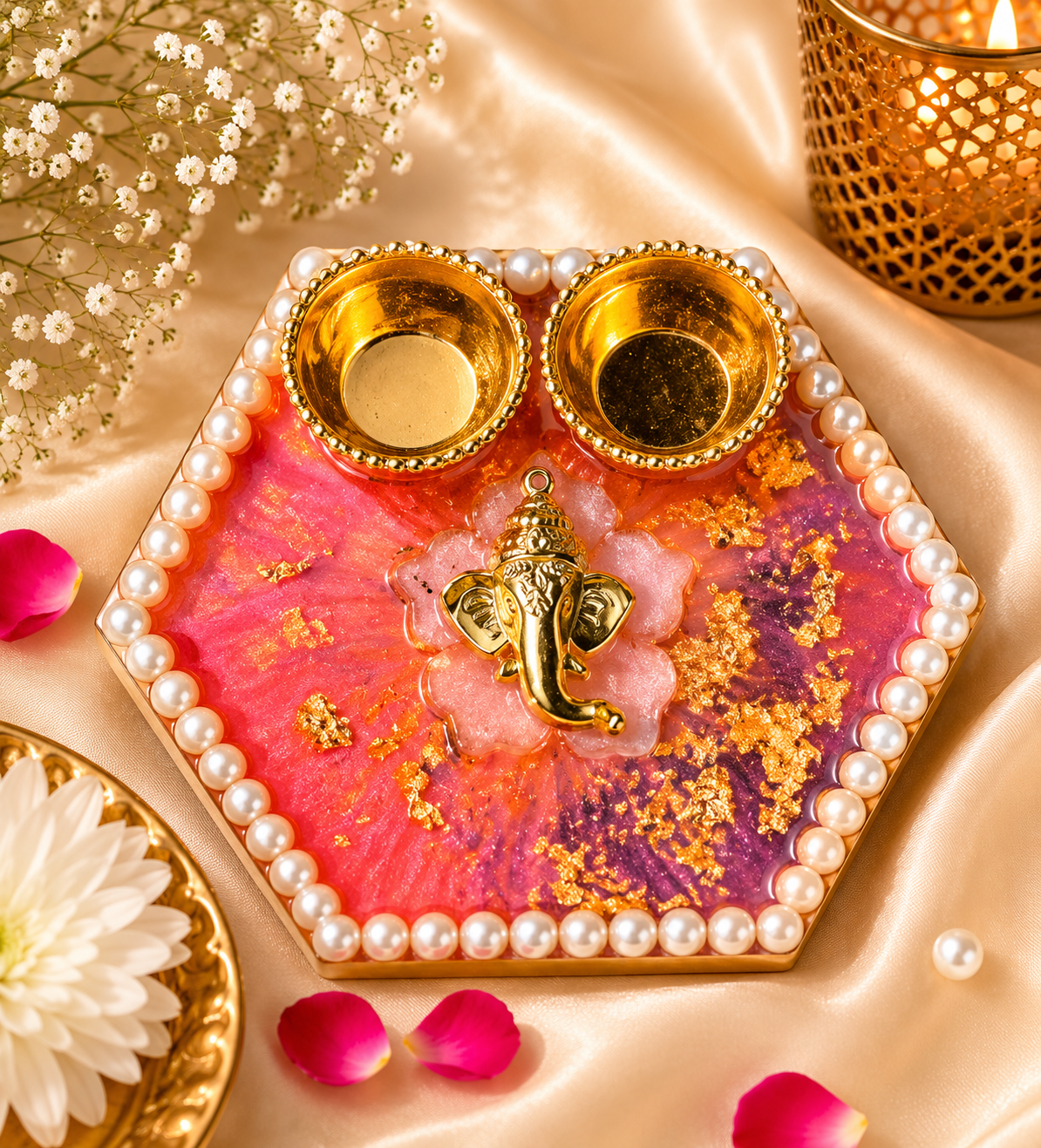 Resin Mini Pooja Thali 