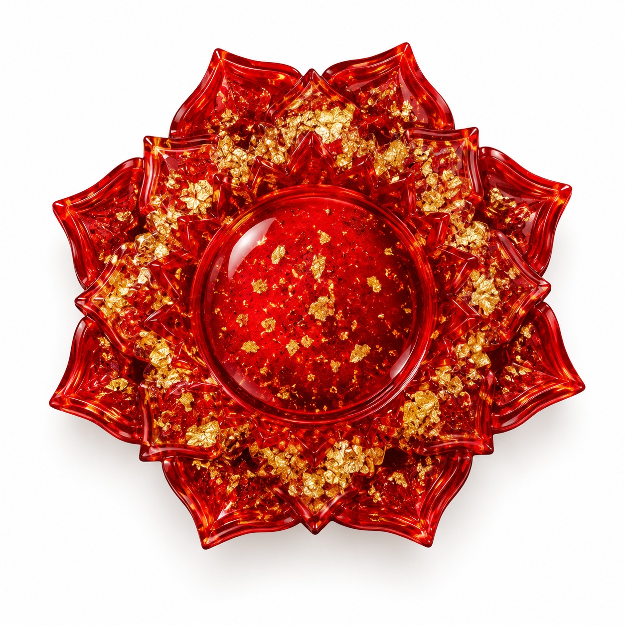 Royal Leaf Resin Candle Holder