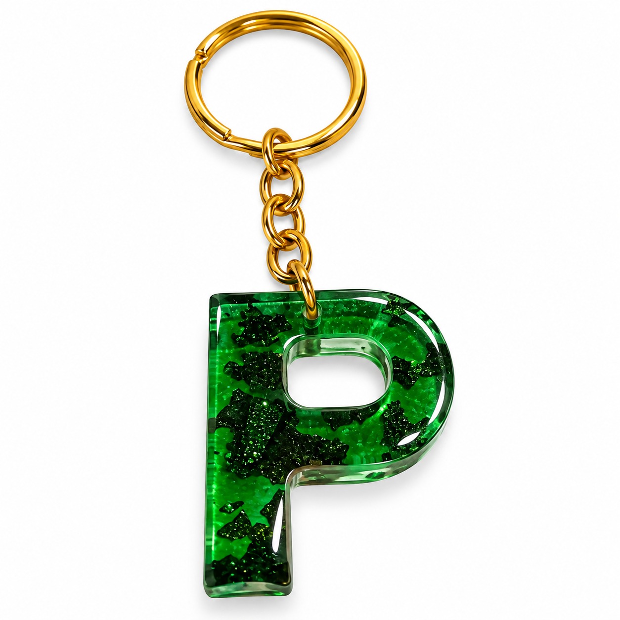 Alphabet Epoxy Resin Keychain