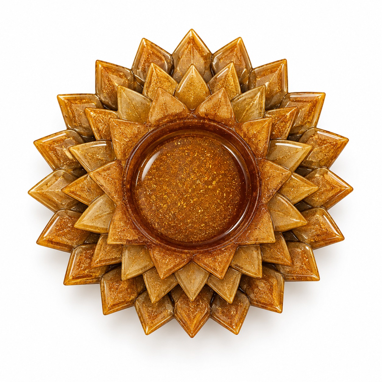 Royal Leaf Resin Candle Holder