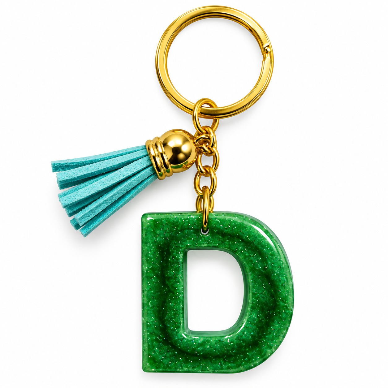 Alphabet Epoxy Resin Keychain