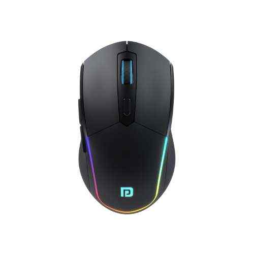 Portronics Toad One Bluetooth Mouse with 2.4 GHz & BT 5.3 Dual Wireless, 6 Buttons, Rechargeable, RGB Lights, Connect 3 Devices, Ergonomic Design for