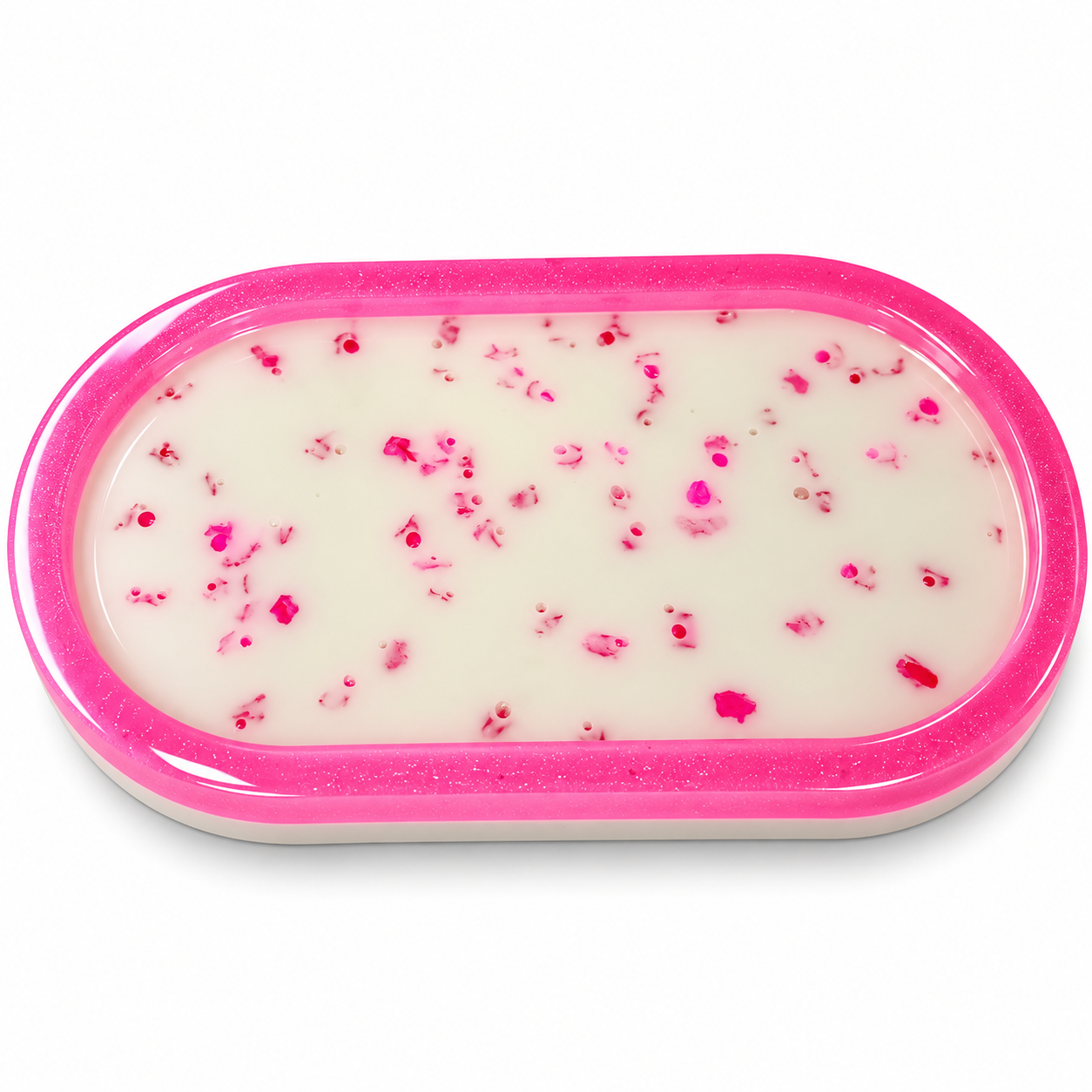 LUXURY EPOXY RESIN Pink trinket tray (MULTIPURPOSE USE)