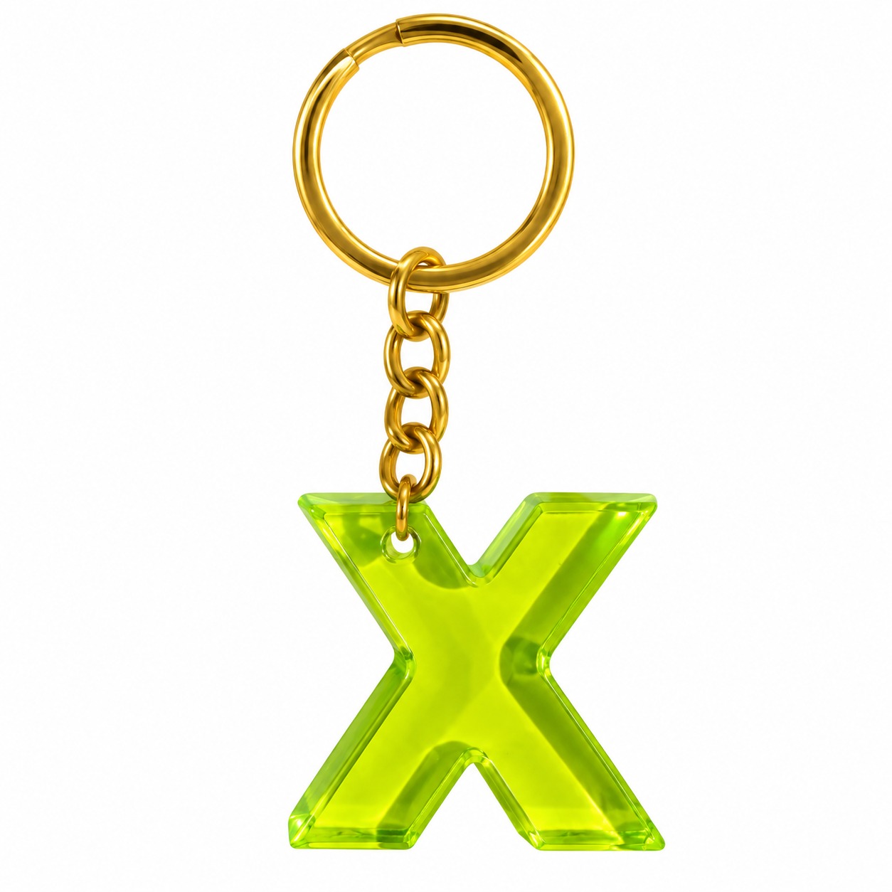 Alphabet Epoxy Resin Keychain