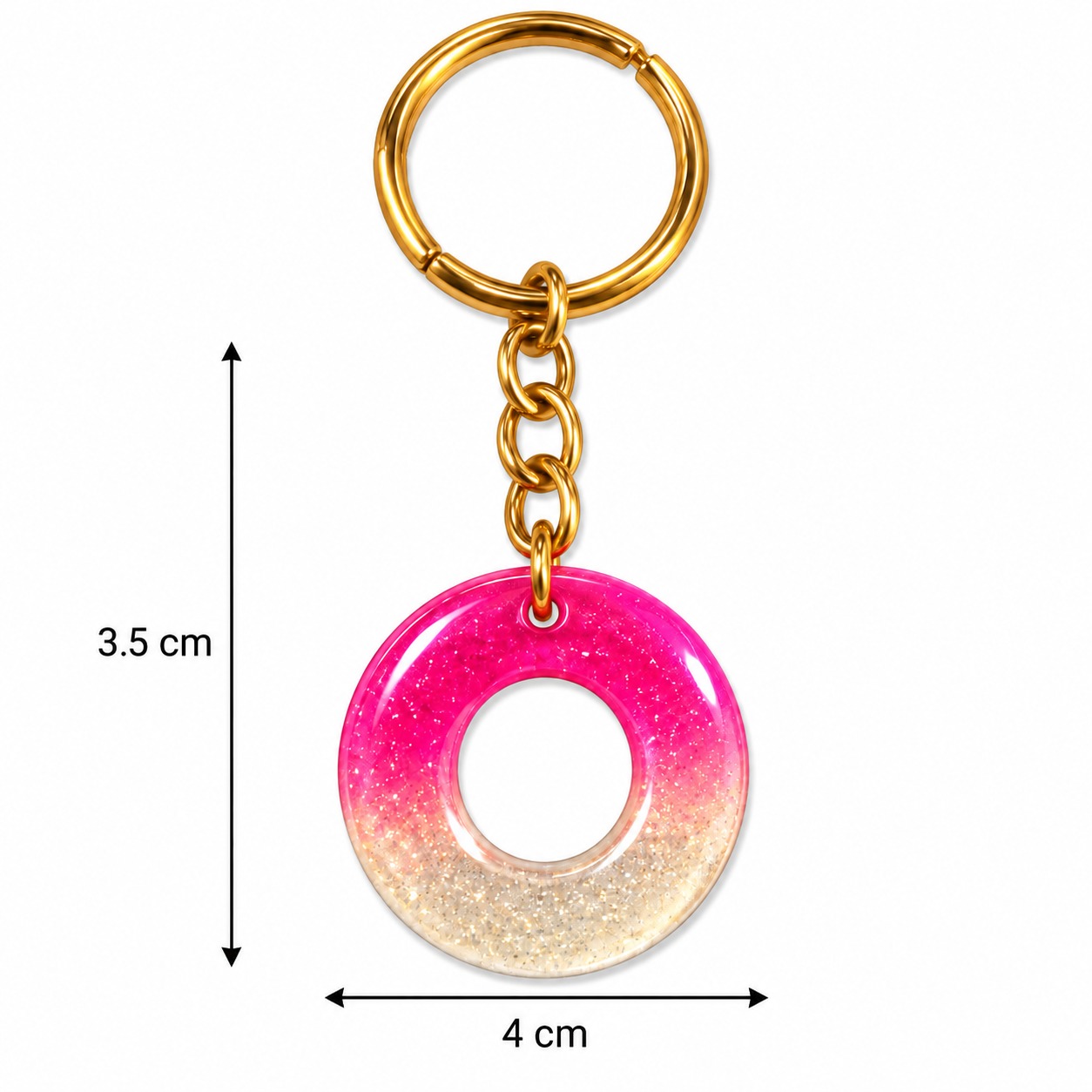 Alphabet Epoxy Resin Keychain