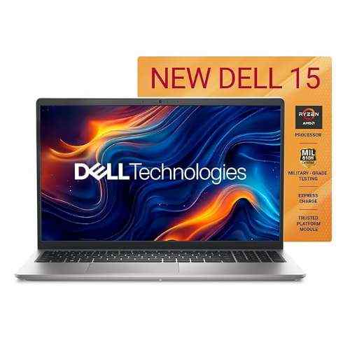 Dell 15, AMD Ryzen 7-7730U, 16GB DDR4, 512GB SSD, FHD, 15.6"/39.6cm, Windows 11, MSO-24, Platinum Silver, 1.63Kg, [Dell 15], 120Hz 250nits, AMD Radeon