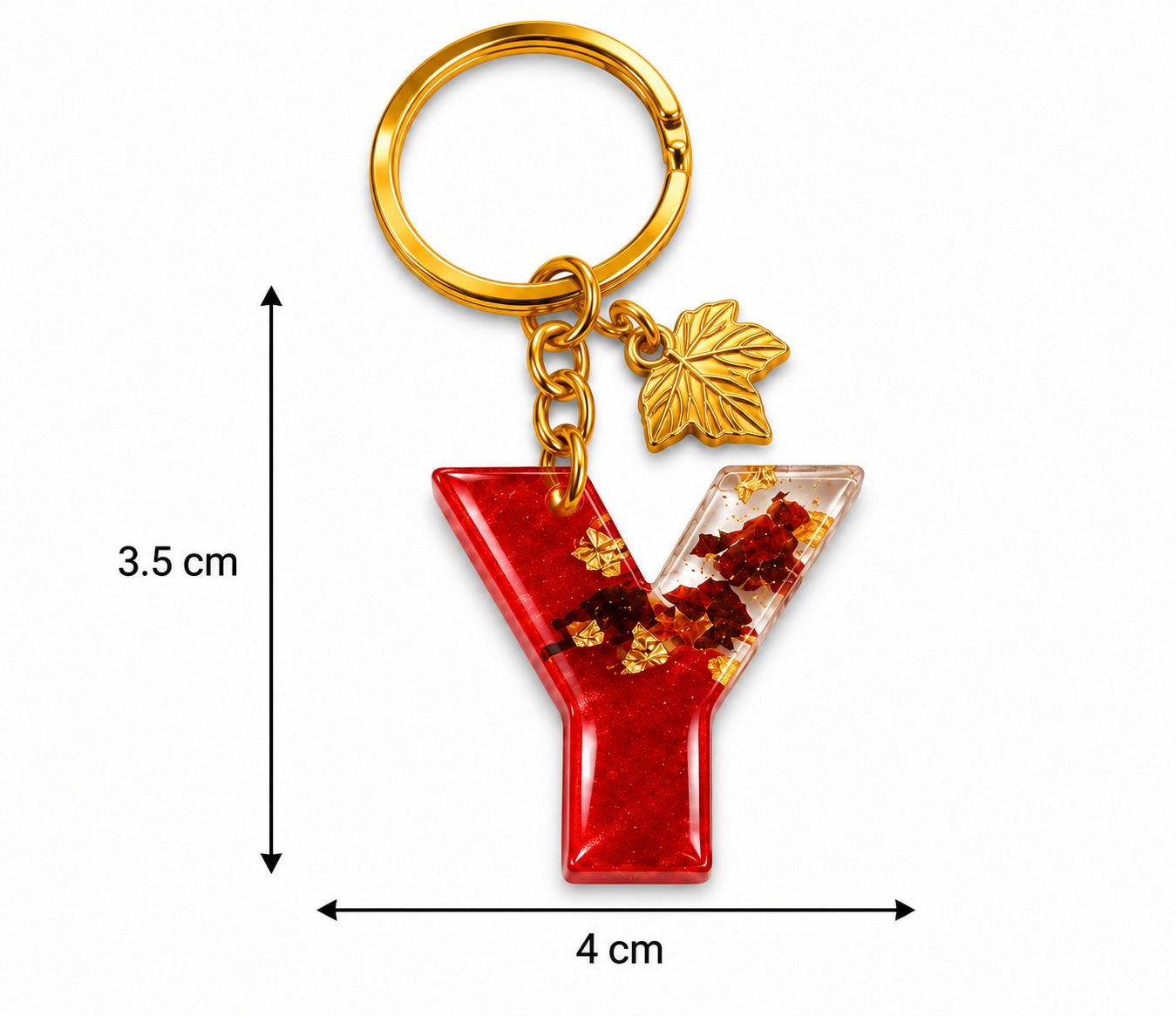 Alphabet Epoxy Resin Keychain