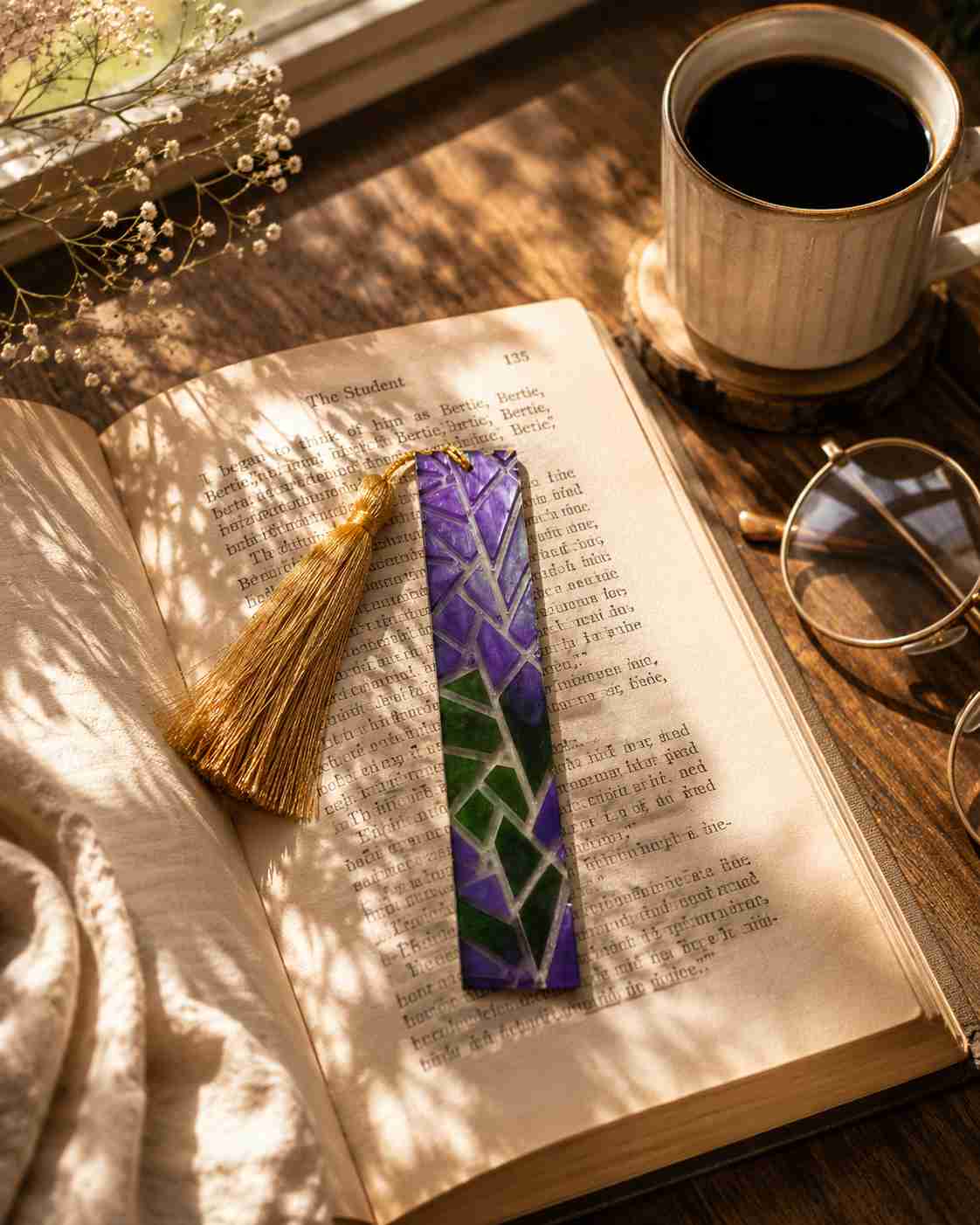 Luxury Handcrafted Resin Bookmark