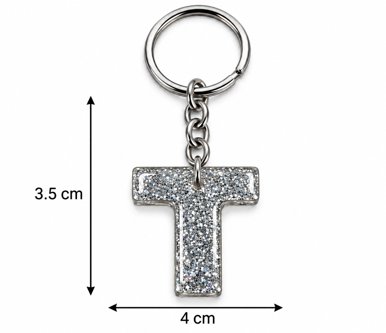 Alphabet Epoxy Resin Keychain