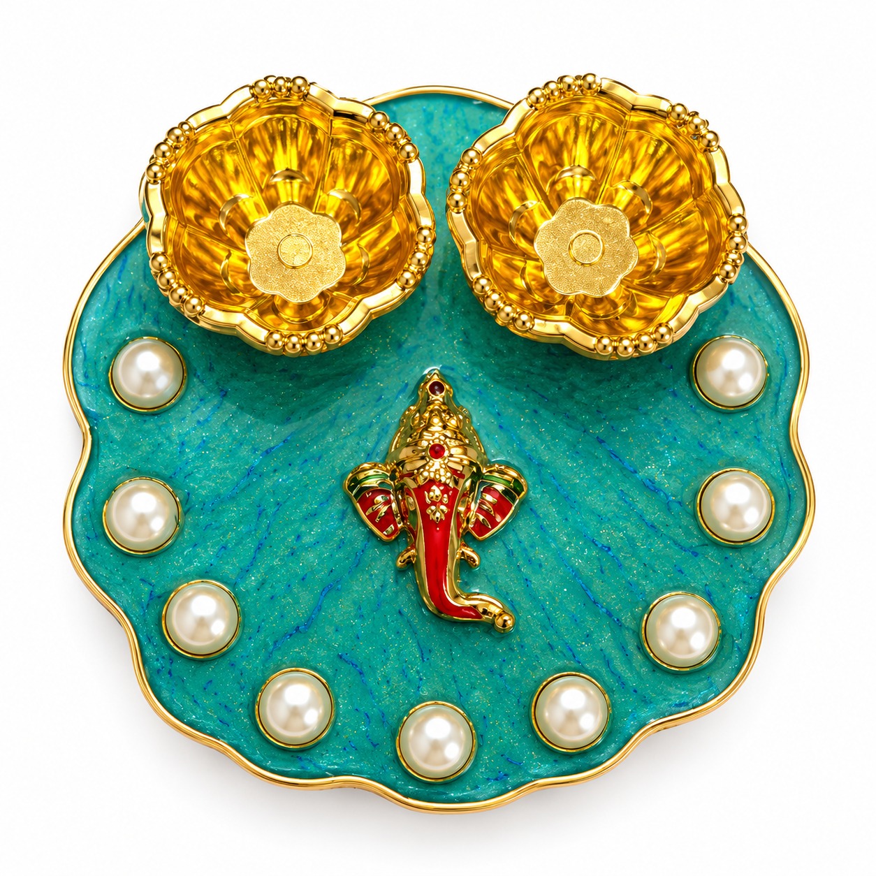 Resin Mini Pooja Thali 
