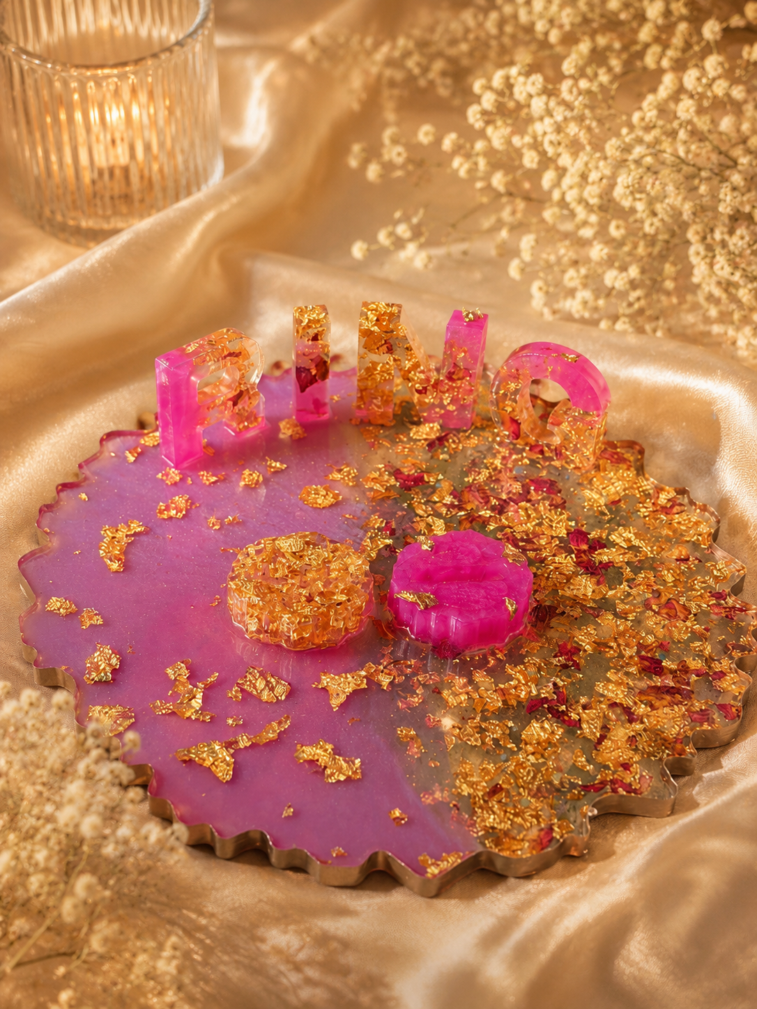 Luxury Resin Engagement Ring Platter