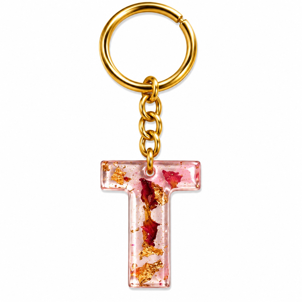 Alphabet Epoxy Resin Keychain