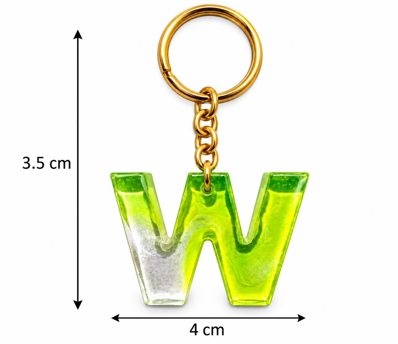 Alphabet Epoxy Resin Keychain