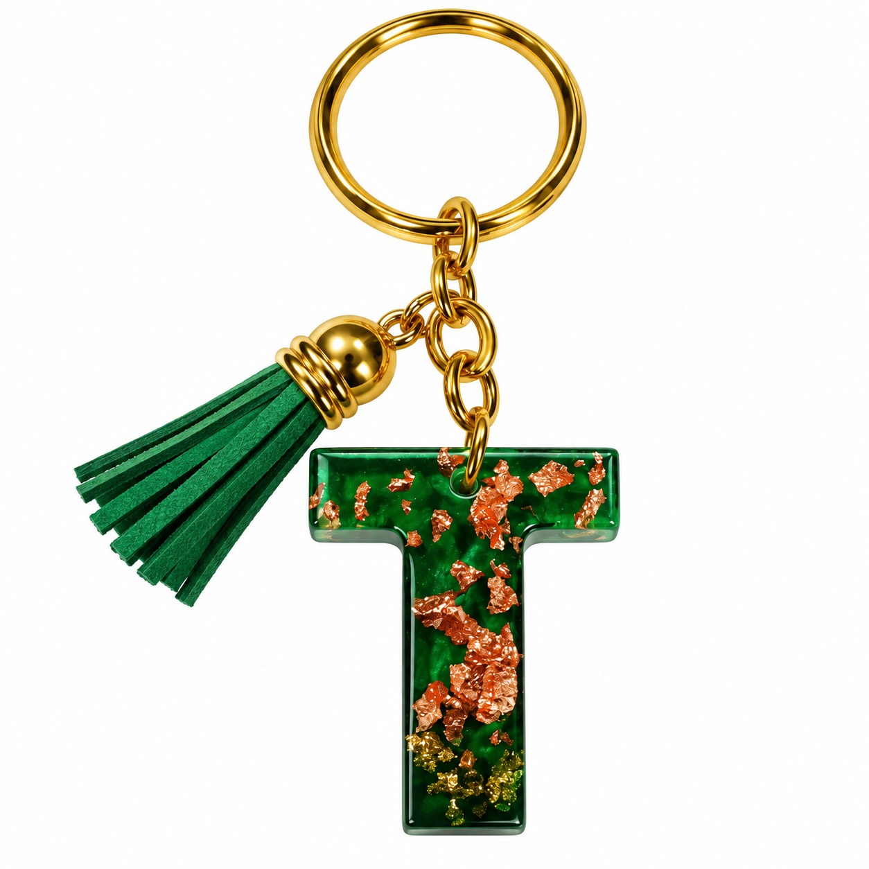 Alphabet Epoxy Resin Keychain