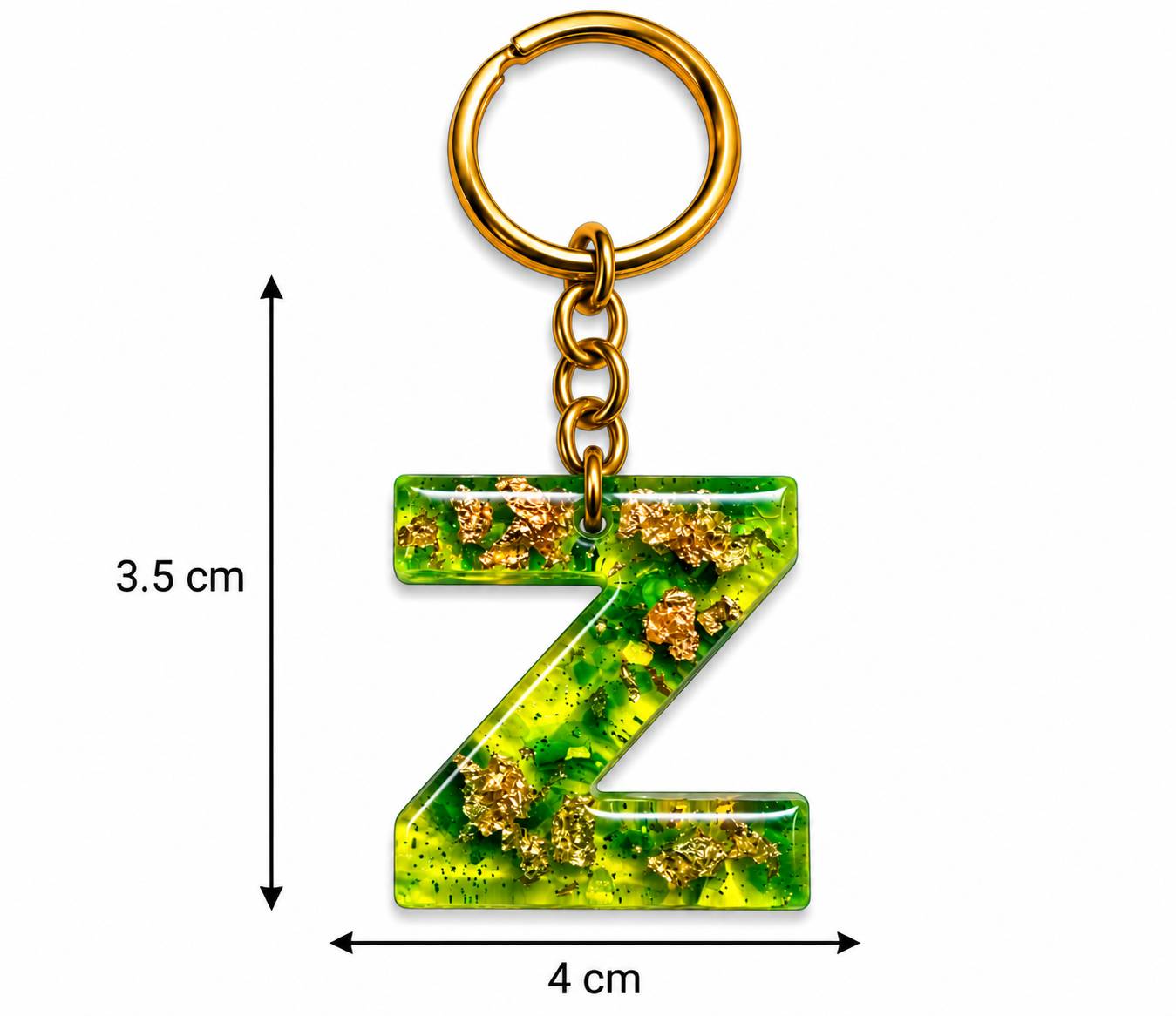Alphabet Epoxy Resin Keychain