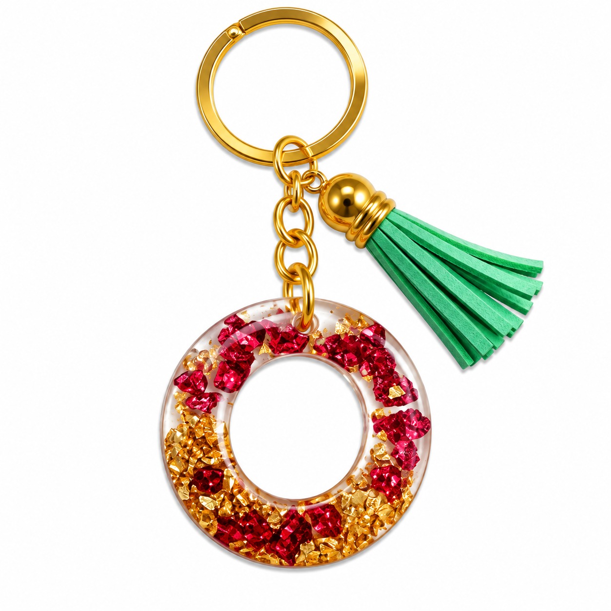 Alphabet Epoxy Resin Keychain
