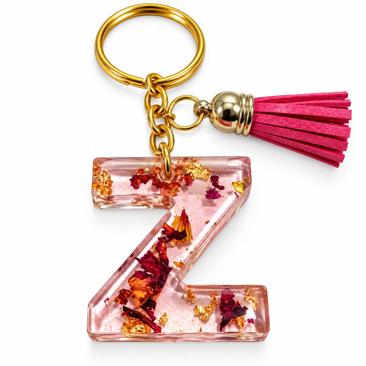 Alphabet Epoxy Resin Keychain
