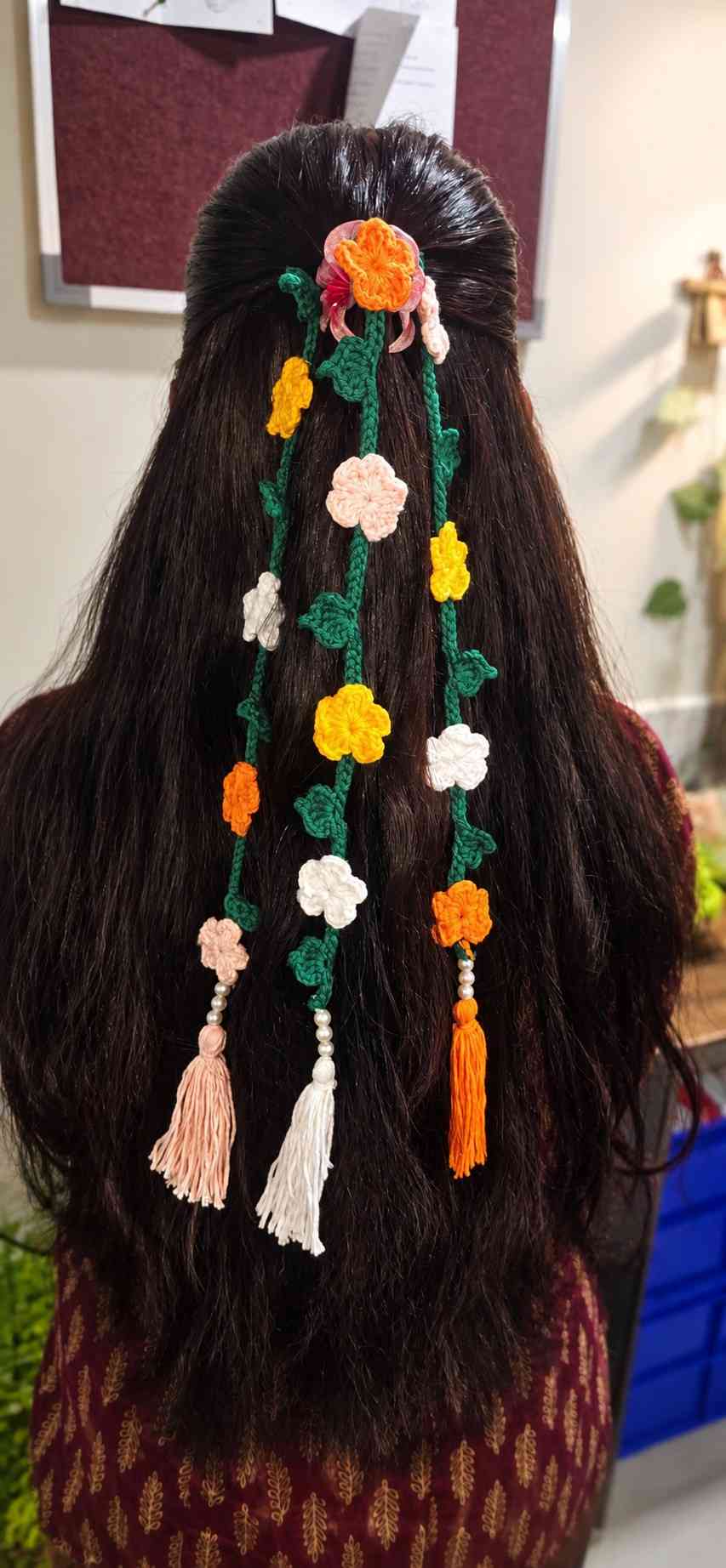 Crochet Floral Hair Accessory