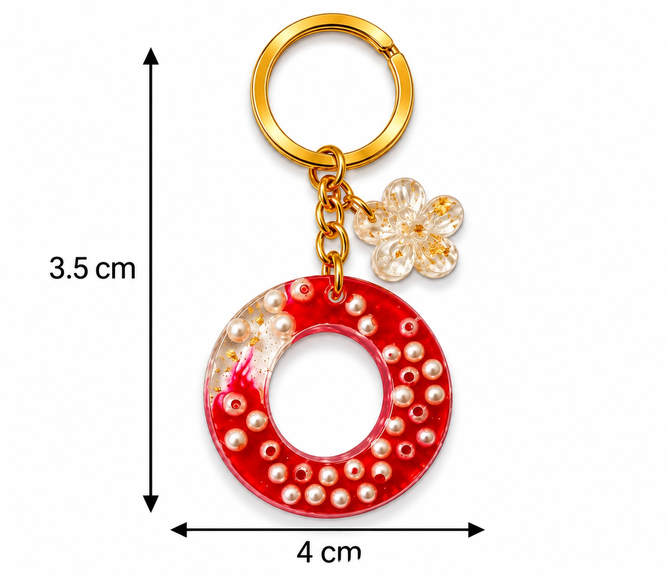 Alphabet Epoxy Resin Keychain