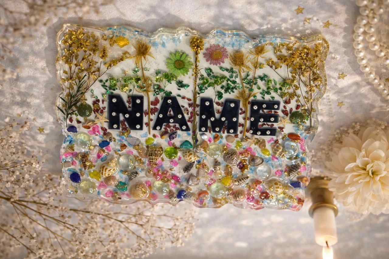 Handmade Personalized Resin Name Plate