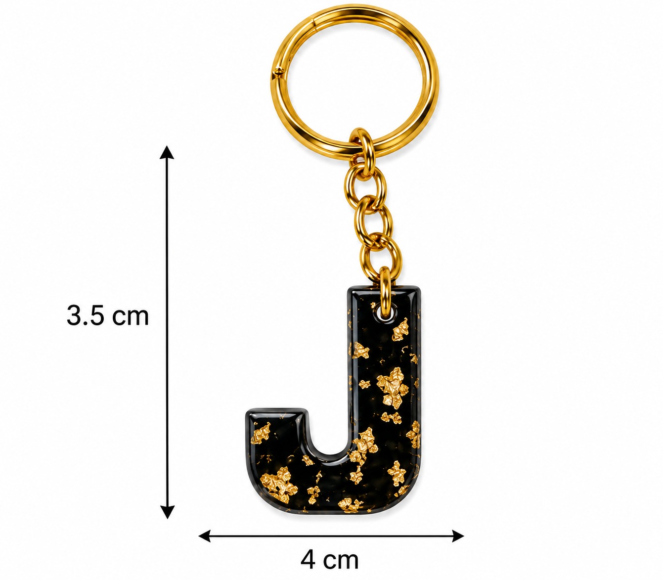 Alphabet Epoxy Resin Keychain