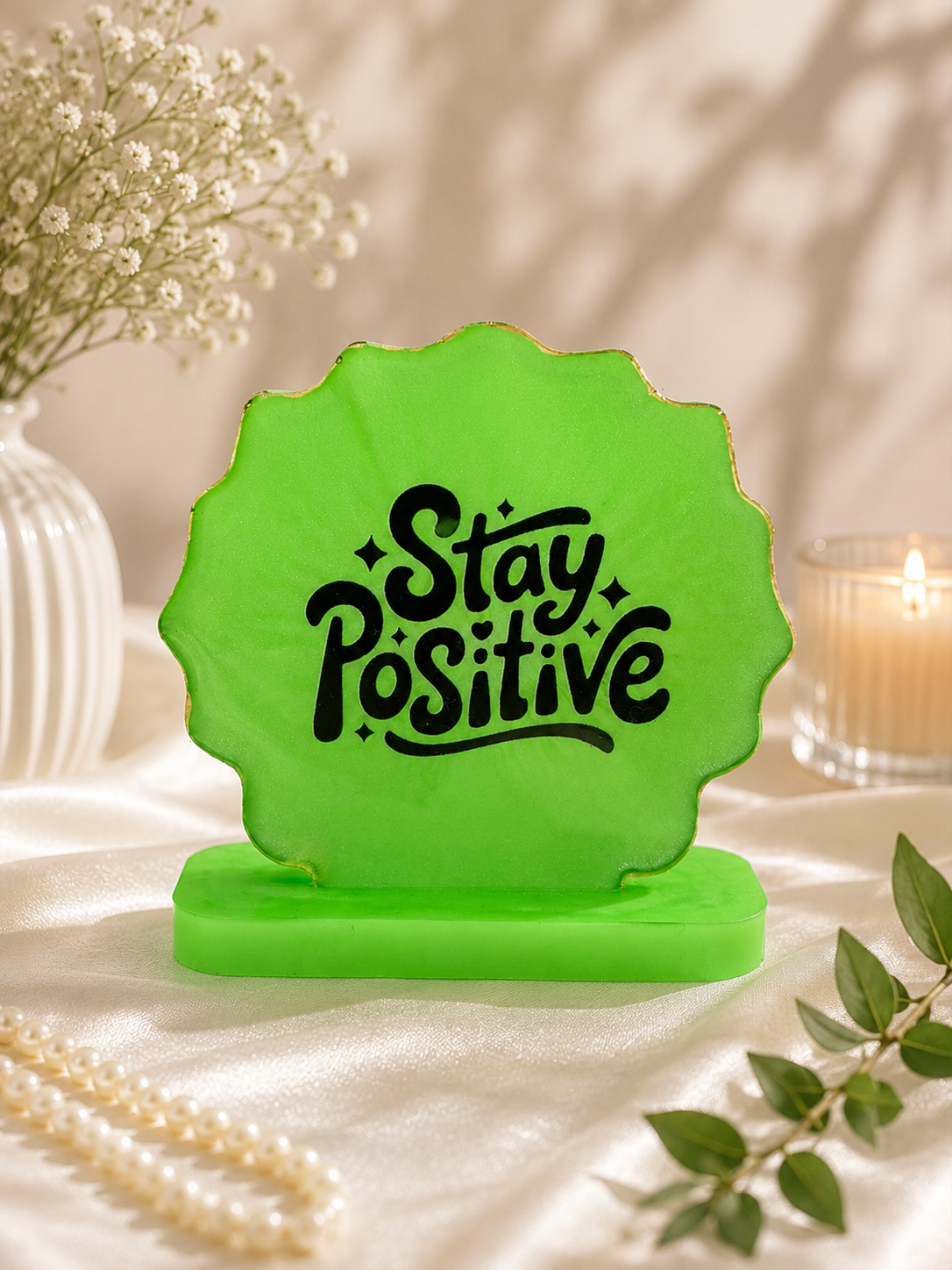 Stay Positive Resin Standy Frame