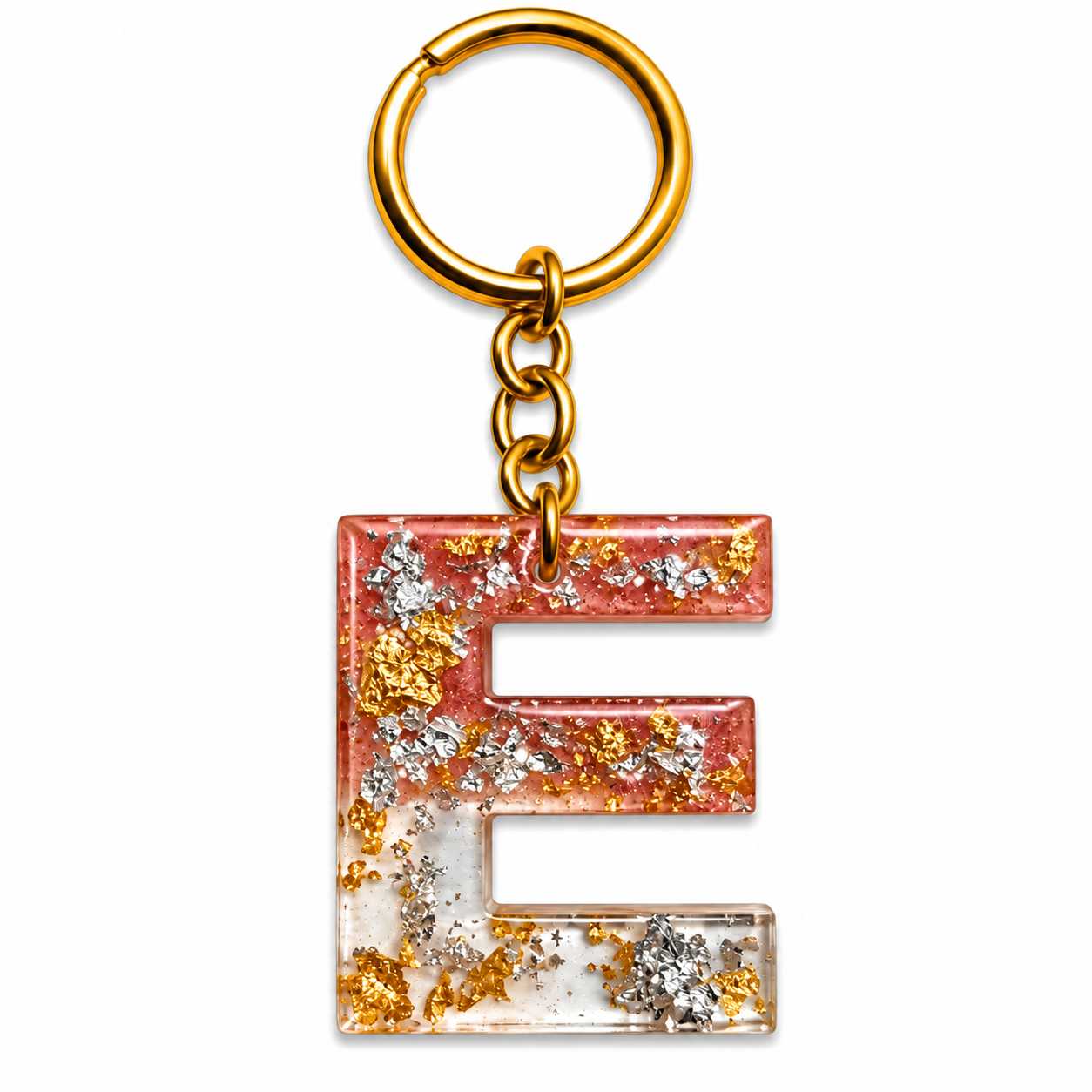 Alphabet Epoxy Resin Keychain